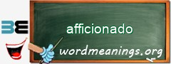 WordMeaning blackboard for afficionado